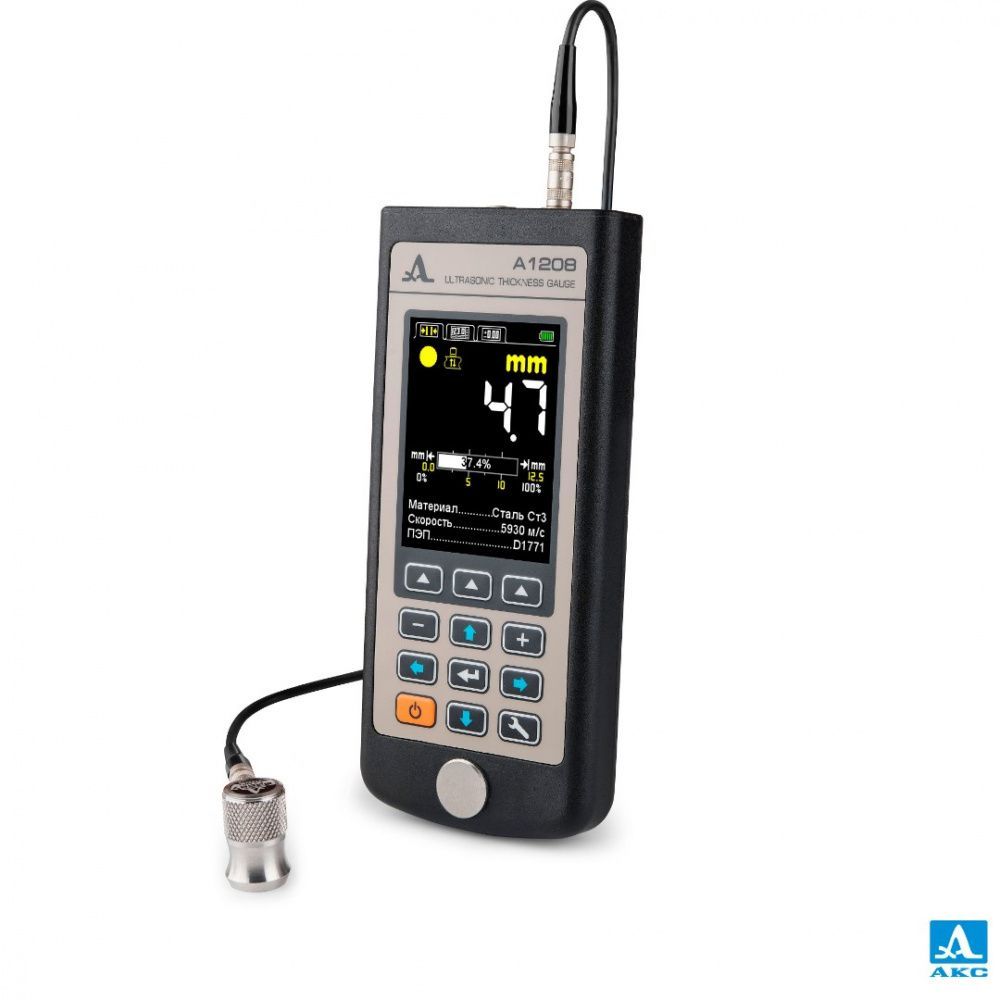 картинка АКС А1208 (1010). Толщиномер ультразвуковой морозоустойчивый являющийся официальным дистрибьютором в России 