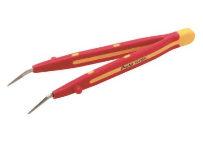 картинка ProsKit TZ-V302B. Пинцет изогнутый диэлектрический являющийся официальным дистрибьютором в России 