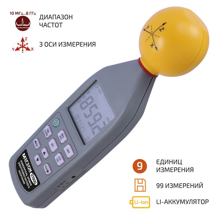 картинка МЕГЕОН 07800. Измеритель уровня электромагнитного излучения являющийся официальным дистрибьютором в России 