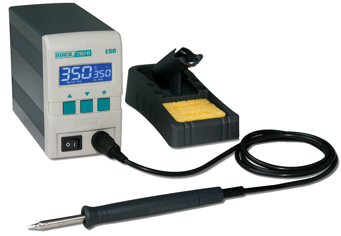 картинка Quick 202D ESD (90 Вт). Индукционная паяльная станция магазин Одежда+ являющийся официальным дистрибьютором в России 