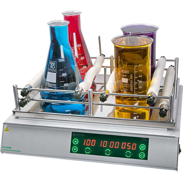 картинка Экрос ПЭ-6410. Шейкер лабораторный многоместный с нагревом являющийся официальным дистрибьютором в России 