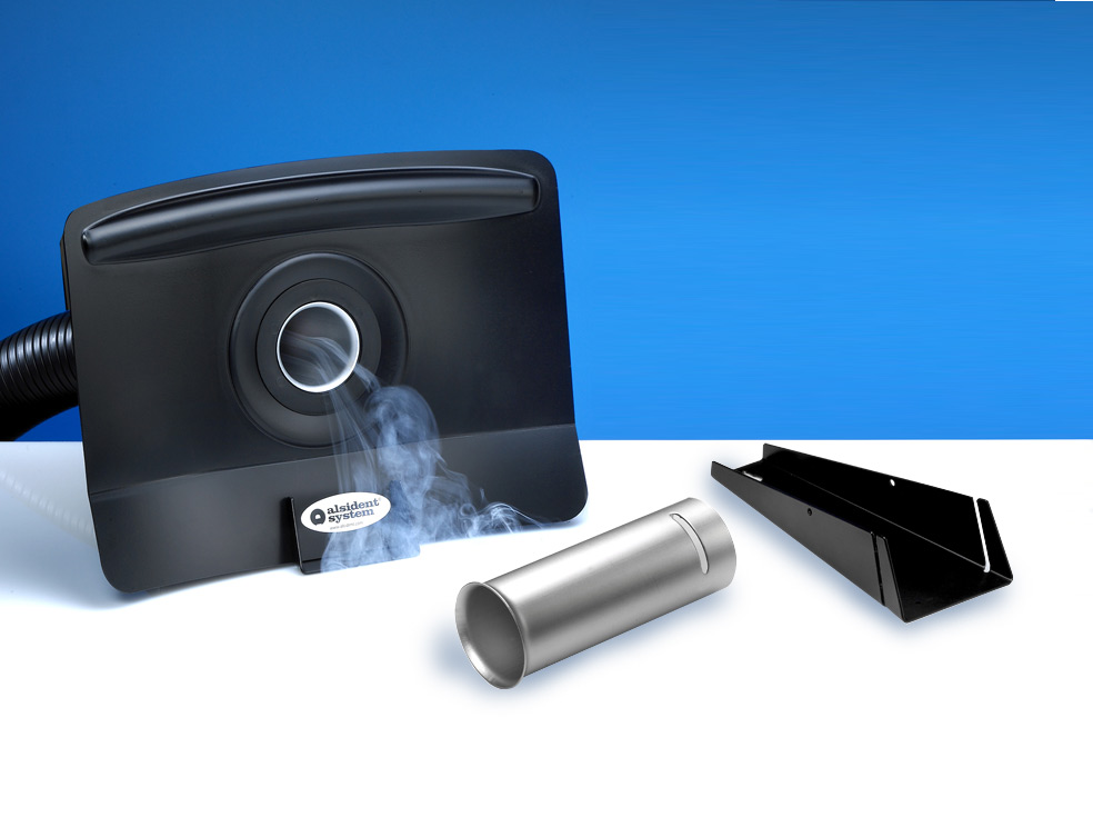 картинка Alsident 1-50-33. Набор дымоприемника 50 мм, экран черный 50-280 мм, подставка являющийся официальным дистрибьютором в России 