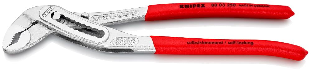картинка KNIPEX KN-8803250 / Alligator. Клещи сантехнические (переставные-трубные) являющийся официальным дистрибьютором в России 