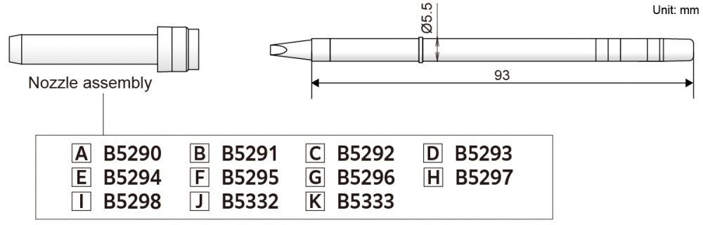 картинка Hakko T39. Паяльные жала для паяльников FX-9701, FX-9702 являющийся официальным дистрибьютором в России 