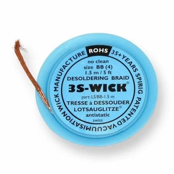 картинка Ersa WICK2.7-1.5. Оплетка для удаления припоя шириной 2,7 мм, длиной 1,5 м являющийся официальным дистрибьютором в России 