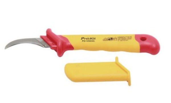 картинка ProsKit PD-V003C. Серповидный нож для зачистки кабеля VDE являющийся официальным дистрибьютором в России 