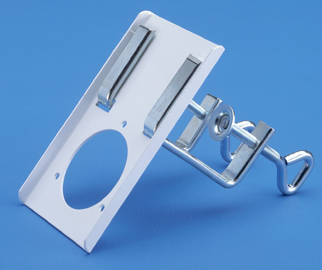 картинка Alsident 2-5010R. Струбцина для крепления дымоприемника 50 мм, белая являющийся официальным дистрибьютором в России 