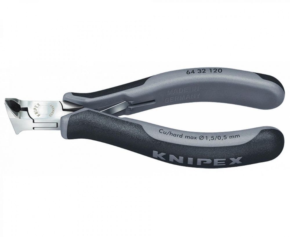 картинка KNIPEX KN-6432120ESD. Кусачки торцевые для электроники являющийся официальным дистрибьютором в России 