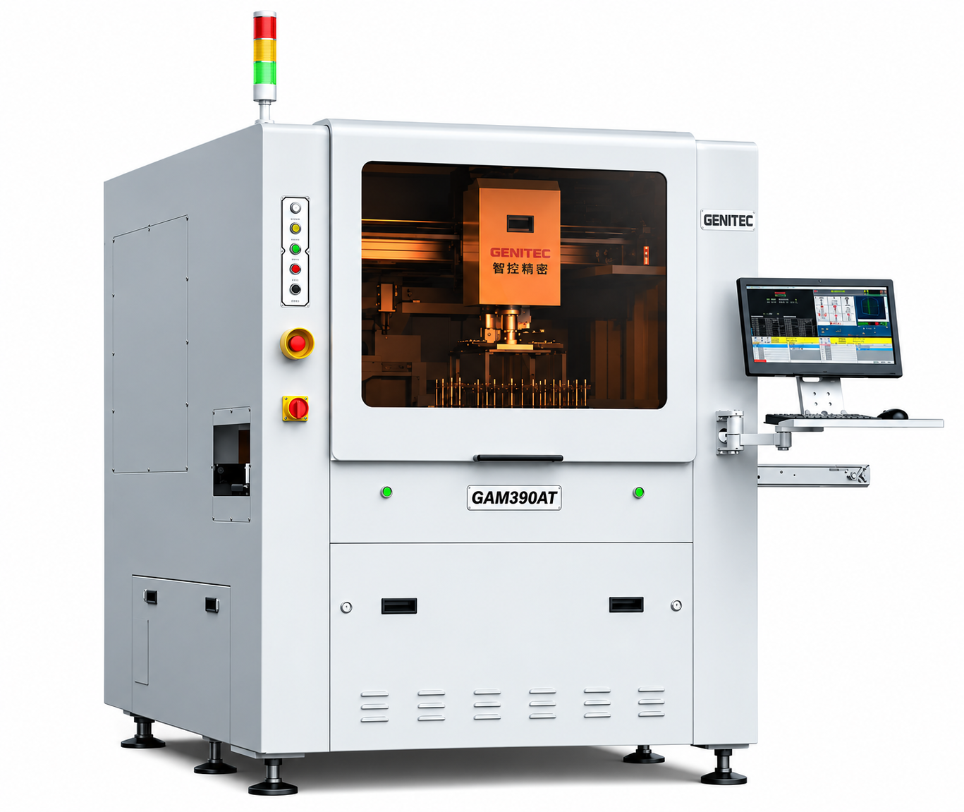 картинка GENITEC GAM390AT. Конвейерный лазерный станок для разделения печатных плат являющийся официальным дистрибьютором в России 