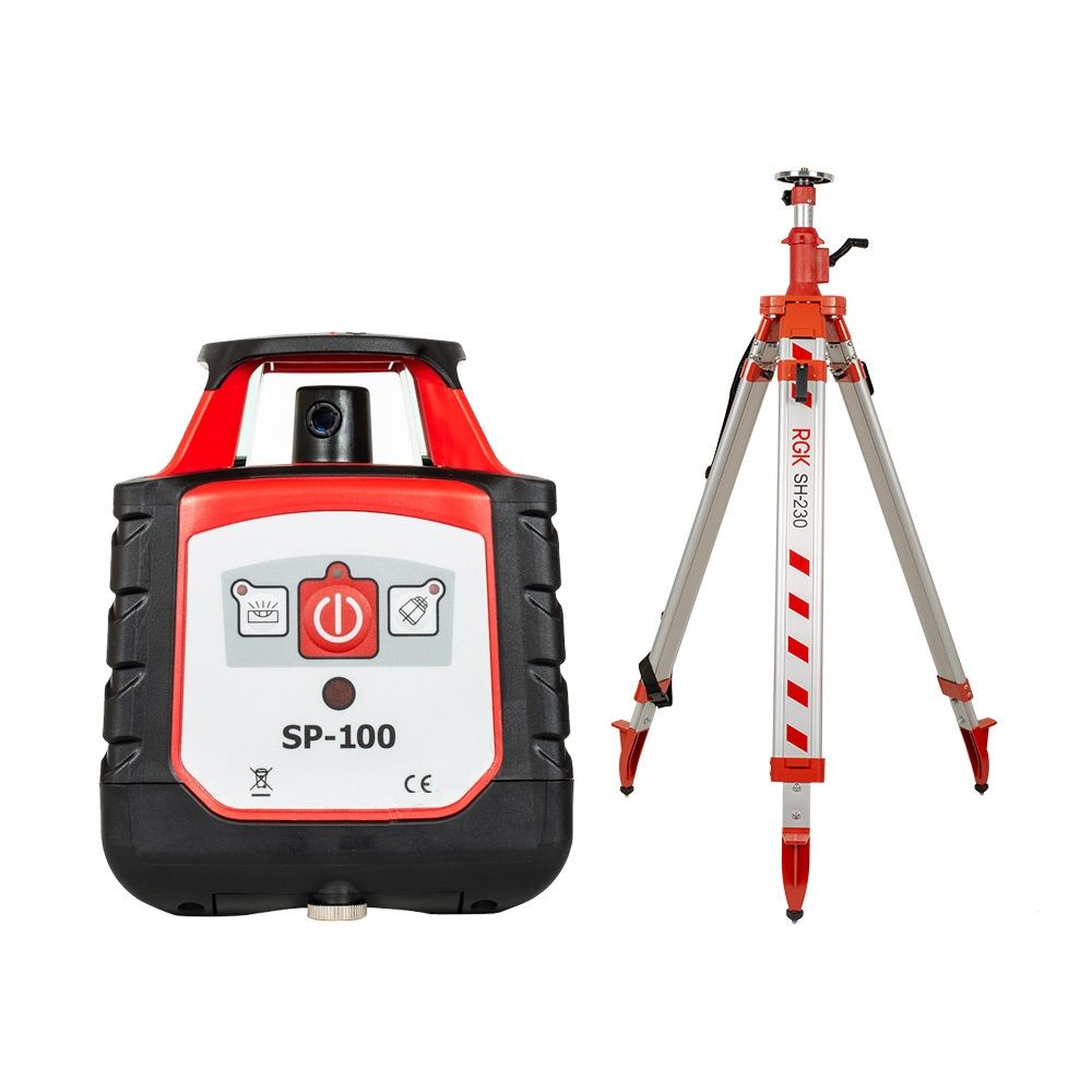 картинка RGK 778923. Ротационный нивелир SP-100 со штативом SH-170 являющийся официальным дистрибьютором в России 