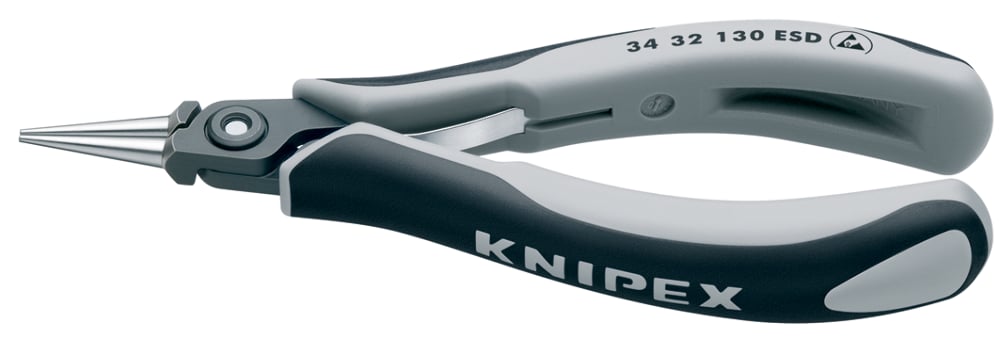 картинка KNIPEX KN-3432130ESD. Прецизионные круглогубцы антистатические являющийся официальным дистрибьютором в России 