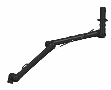 картинка Alsident 100-10585-3-6. Дымоприемник 3-х секционный антистатический потолочный (без раструба) являющийся официальным дистрибьютором в России 