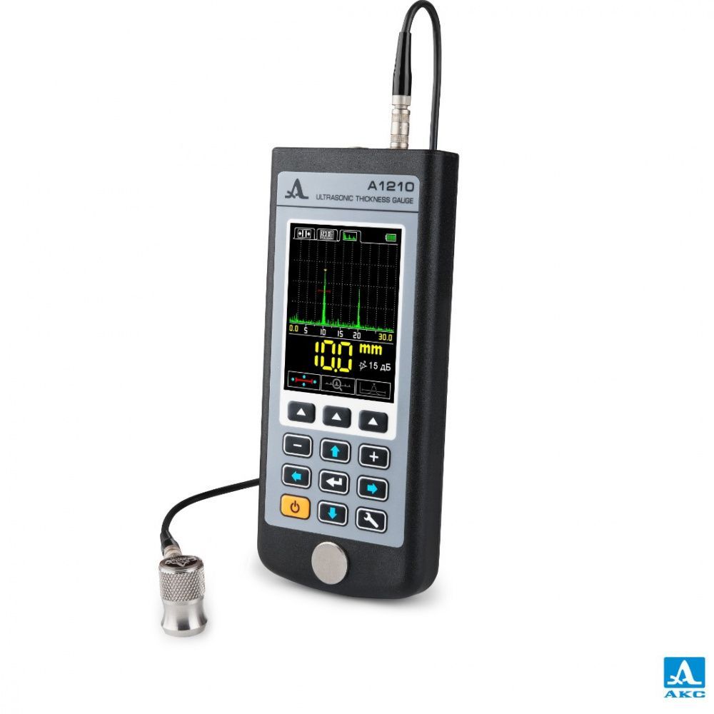 картинка АКС А1210 (1030). Толщиномер ультразвуковой с памятью и А-Сканом являющийся официальным дистрибьютором в России 