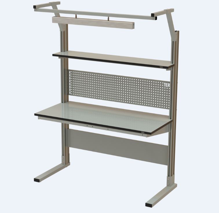 картинка Teras MT-150.70(K). Стол рабочий основной 1500×700 мм серии MODERN + LED-120 являющийся официальным дистрибьютором в России 