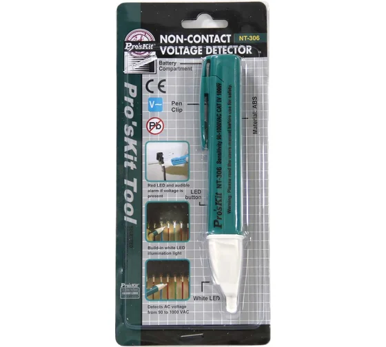 картинка ProsKit NT-306. Бесконтактный тестер напряжения являющийся официальным дистрибьютором в России 
