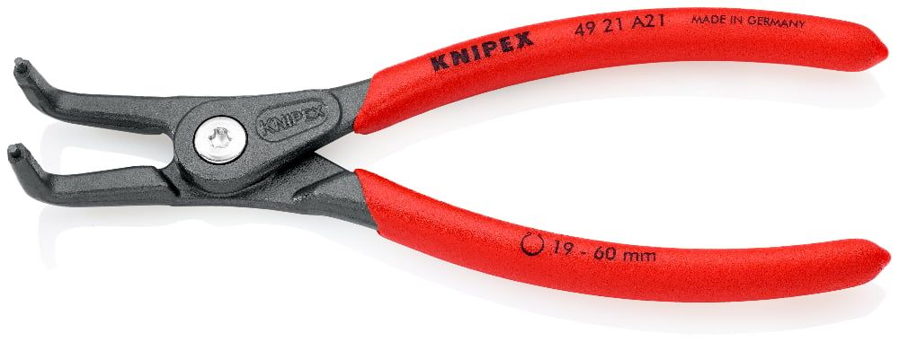 картинка KNIPEX KN-4921A21. Прецизионные щипцы для внешних стопорных колец являющийся официальным дистрибьютором в России 