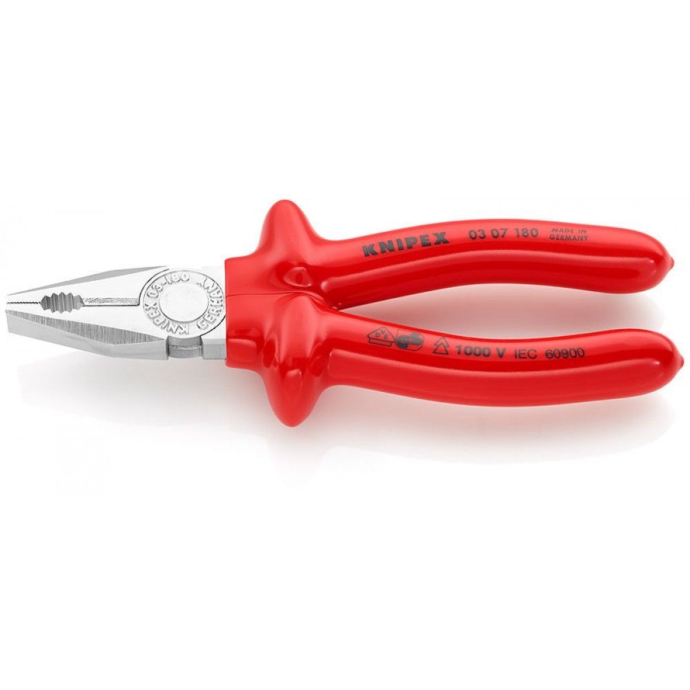 картинка KNIPEX KN-0307180. Плоскогубцы комбинированные являющийся официальным дистрибьютором в России 