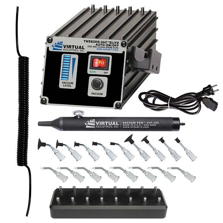 картинка VIRTUAL TV-1500A-ELITE-SP8-BD-220 (ESD, 220В). Вакуумный пинцет с комплектом игл-насадок Buna-N являющийся официальным дистрибьютором в России 