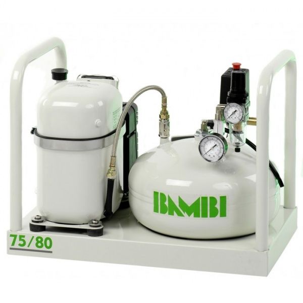 картинка BAMBI MD75/80. Компрессор масляный бесшумный являющийся официальным дистрибьютором в России 
