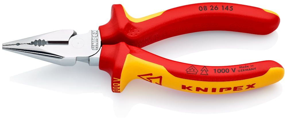 картинка KNIPEX KN-0826145. Плоскогубцы универсальные удлиненные являющийся официальным дистрибьютором в России 
