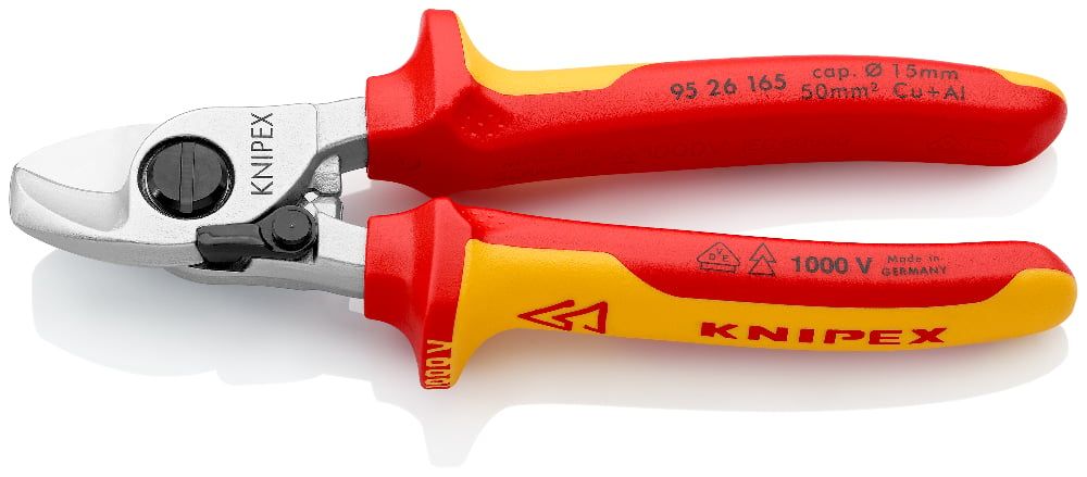 картинка KNIPEX KN-9526165SB. Кабелерезы диэлектрические являющийся официальным дистрибьютором в России 