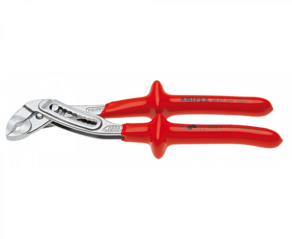 картинка KNIPEX KN-8807300 / Alligator. Клещи сантехнические диэлектрические (переставные-трубные) являющийся официальным дистрибьютором в России 