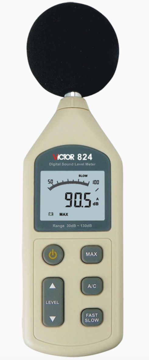 картинка Victor 824. Шумомер цифровой являющийся официальным дистрибьютором в России 