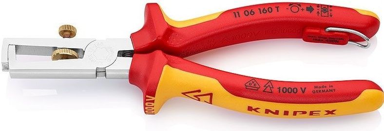 картинка KNIPEX KN-1106160TBK. Стриппер для снятия изоляции являющийся официальным дистрибьютором в России 