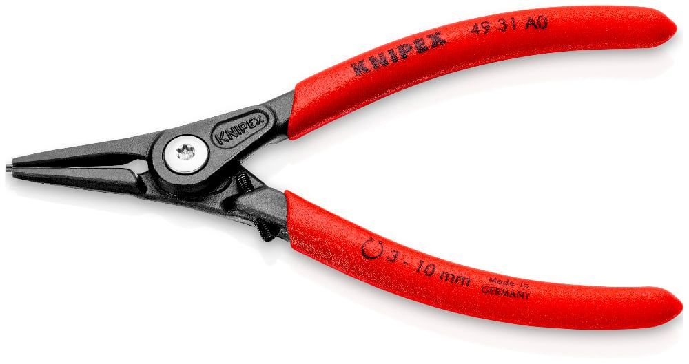 картинка KNIPEX KN-4931A0. Прецизионные щипцы для внешних стопорных колец являющийся официальным дистрибьютором в России 