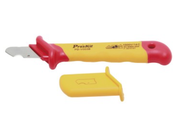 картинка ProsKit PD-V003B. Нож для зачистки кабеля VDE являющийся официальным дистрибьютором в России 