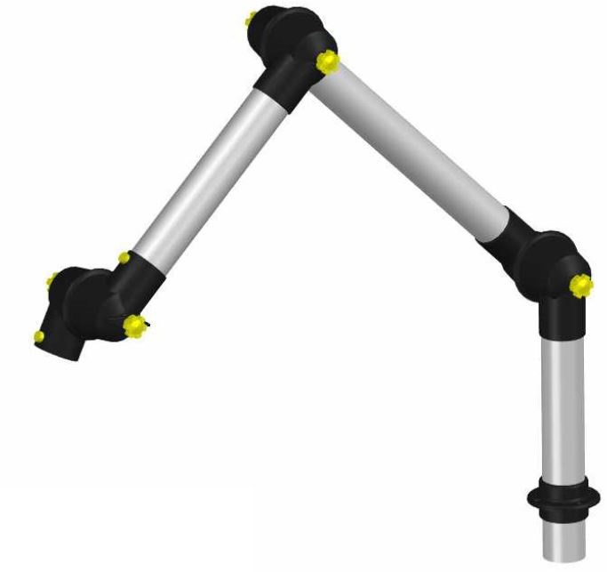 картинка Alsident 50-3727-1-6. Дымоприемник 3-секционный антистатический настольный (без раструба) являющийся официальным дистрибьютором в России 