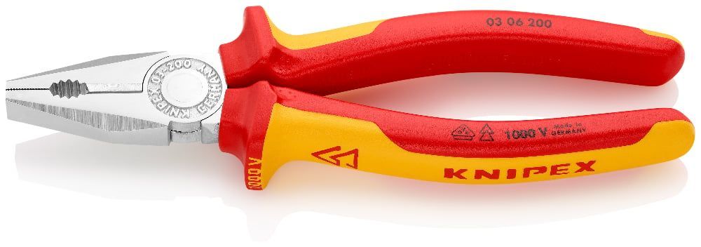 картинка KNIPEX KN-0306200. Плоскогубцы комбинированные являющийся официальным дистрибьютором в России 