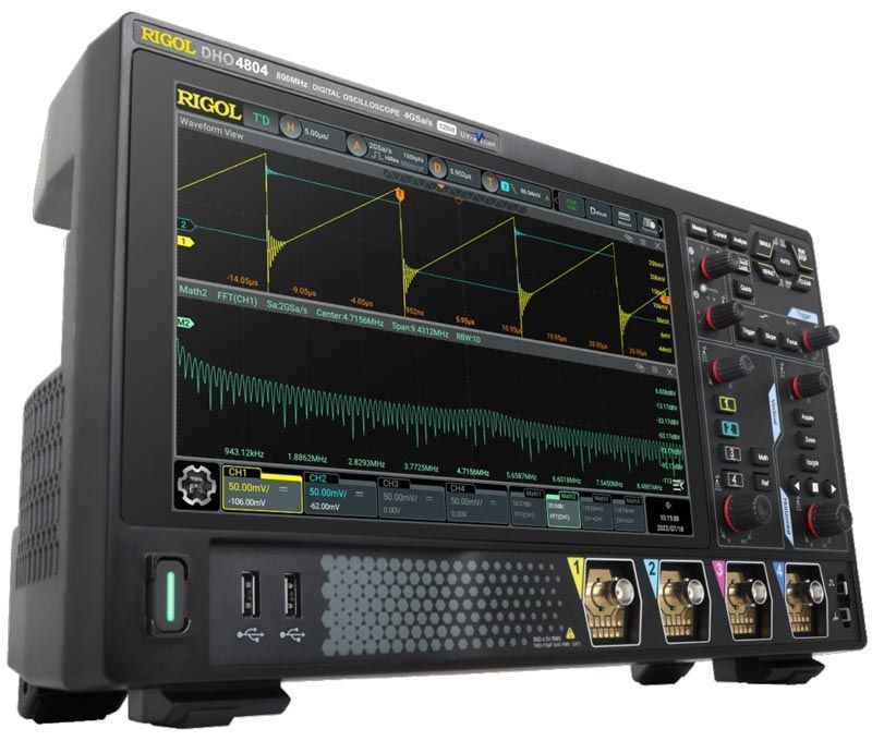 картинка Rigol DHO4804 (800 МГц). Осциллограф цифровой высокого разрешения 4-канальный магазин Одежда+ являющийся официальным дистрибьютором в России 