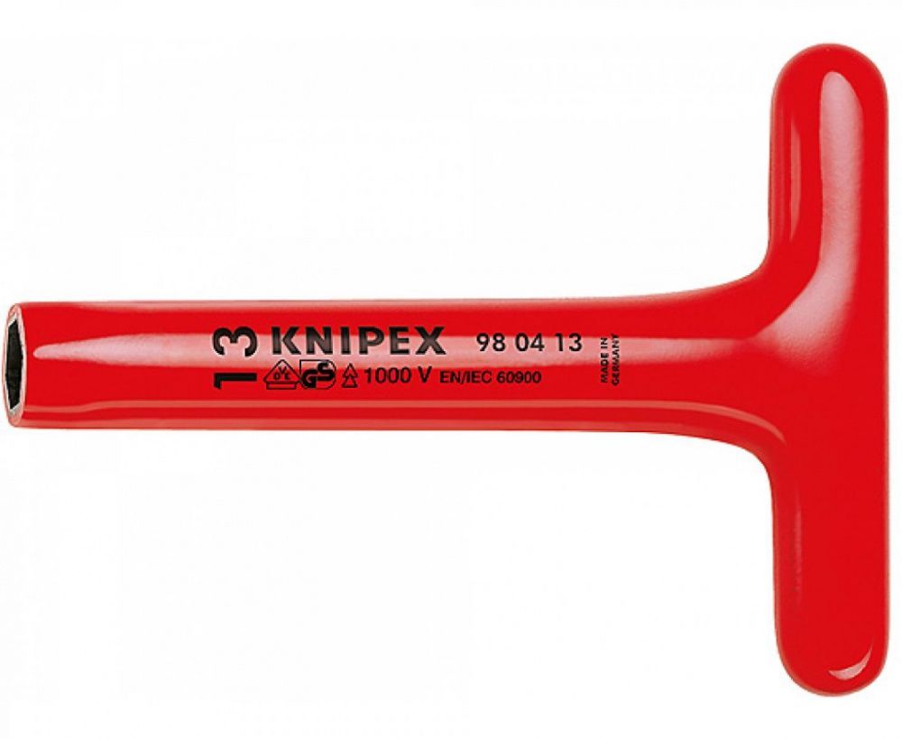 картинка KNIPEX KN-980519. Торцовый ключ с Т-образной ручкой являющийся официальным дистрибьютором в России 