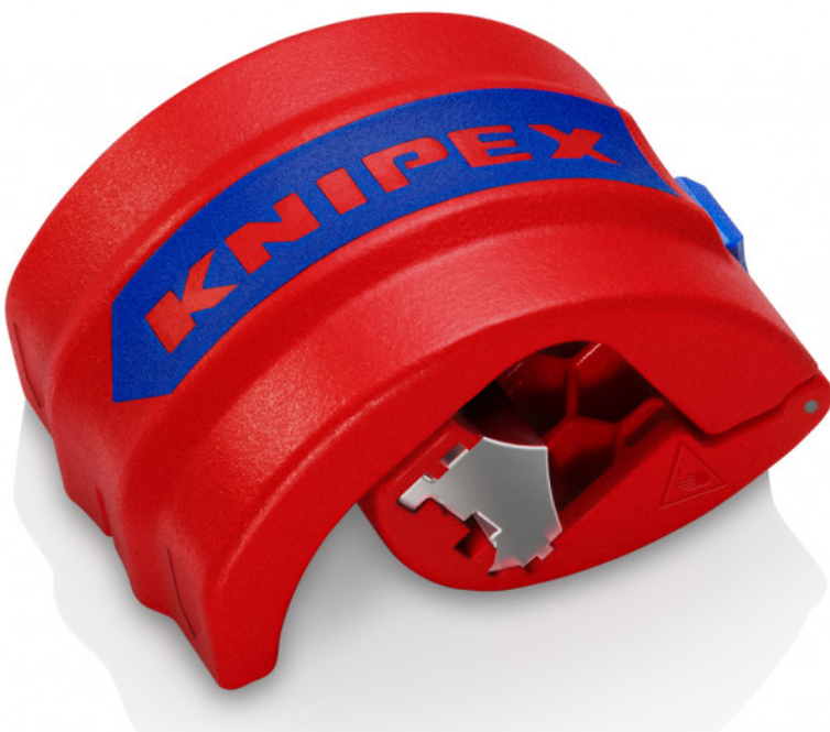 картинка KNIPEX KN-902210BK / BiX. Труборез для пластиковых труб являющийся официальным дистрибьютором в России 