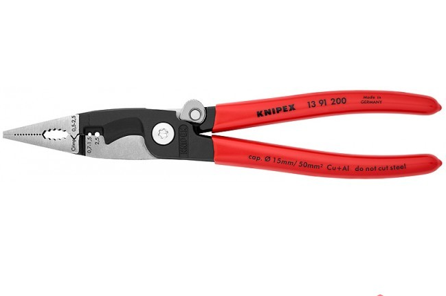 картинка KNIPEX KN-1391200SB. Электромонтажные клещи являющийся официальным дистрибьютором в России 