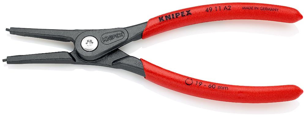 картинка KNIPEX KN-4911A2. Прецизионные щипцы для внешних стопорных колец являющийся официальным дистрибьютором в России 