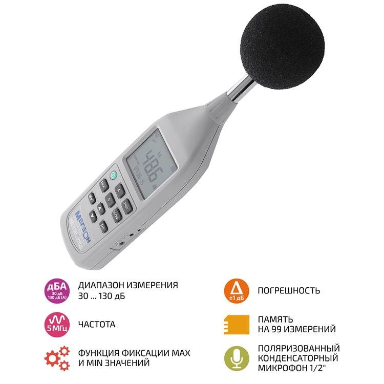 картинка МЕГЕОН 92020. Измеритель уровня шума являющийся официальным дистрибьютором в России 