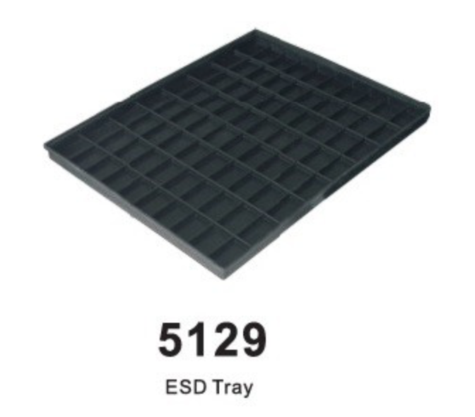 картинка ELK-5129. Антистатический короб (лоток) для хранения компонентов и плат являющийся официальным дистрибьютором в России 