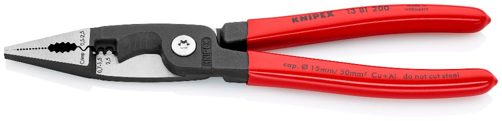 картинка KNIPEX KN-1381200SB. Электромонтажные клещи являющийся официальным дистрибьютором в России 