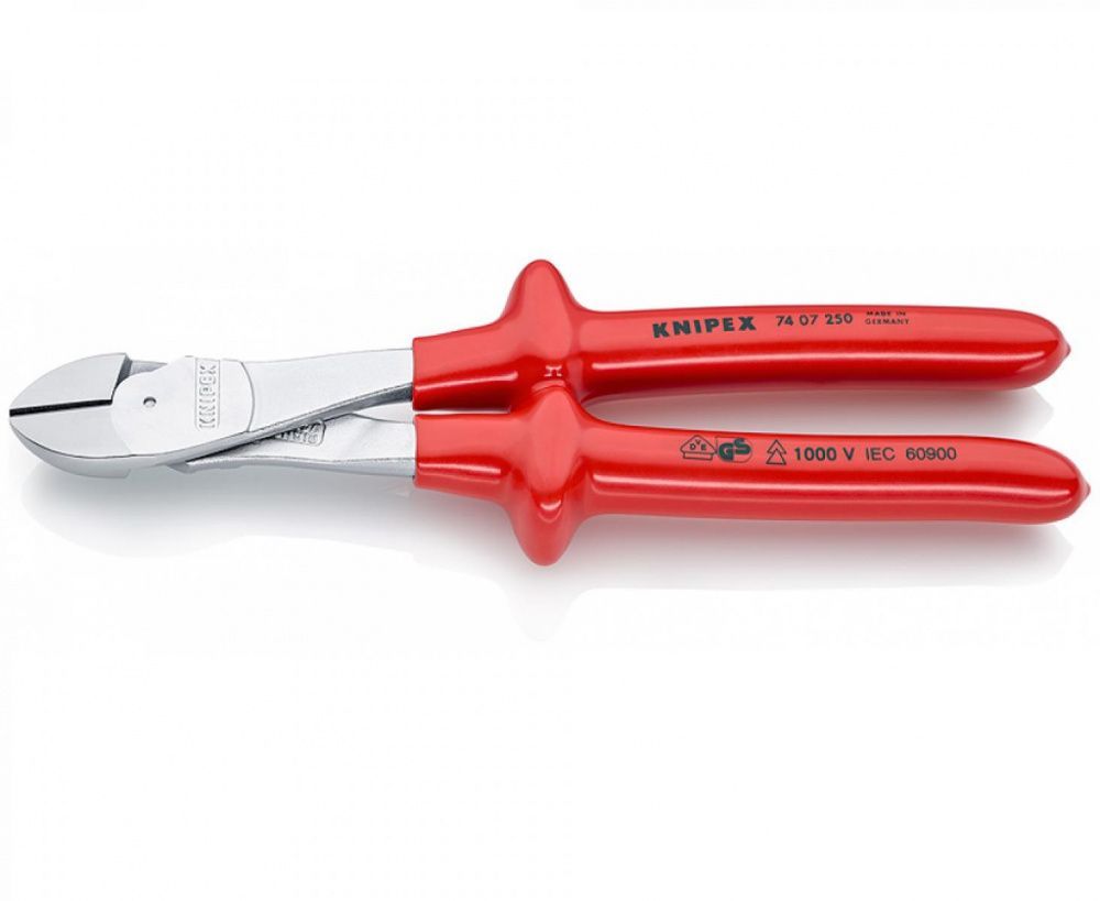 картинка KNIPEX KN-7407250. Бокорезы диэлектрические усиленные являющийся официальным дистрибьютором в России 