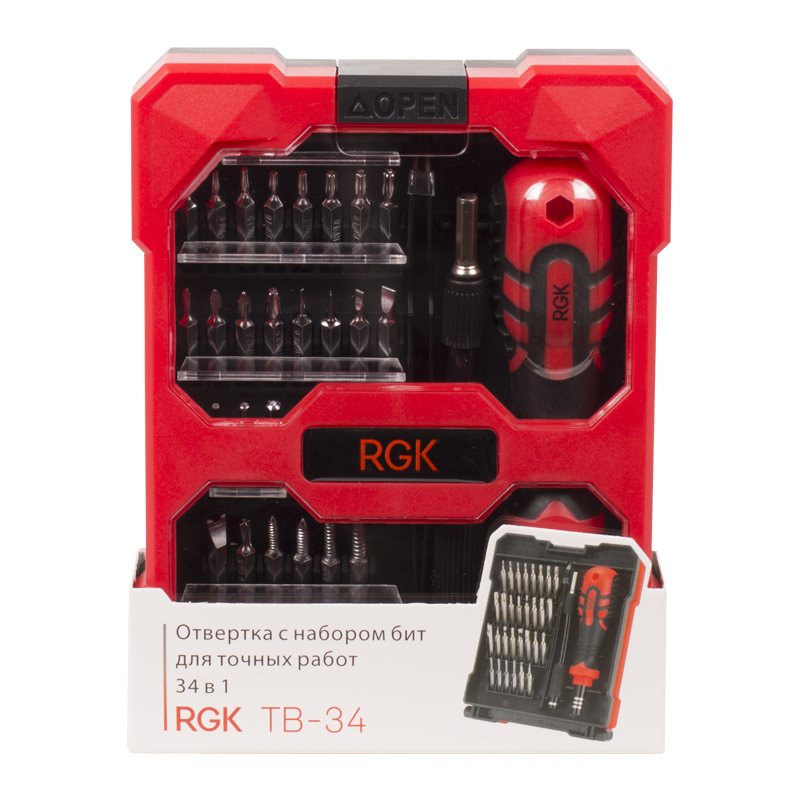 картинка RGK TB-34. Отвертка (34 в 1) являющийся официальным дистрибьютором в России 