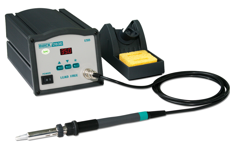 картинка Quick 203G ESD Lead Free (150 Вт). Индукционная паяльная станция являющийся официальным дистрибьютором в России 