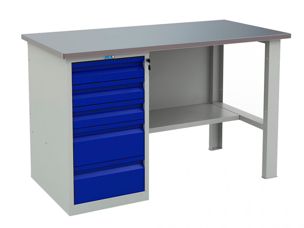 картинка ПРАКТИК (№401) WT140.WD5/F1.000. Верстак серии PROFI W являющийся официальным дистрибьютором в России 