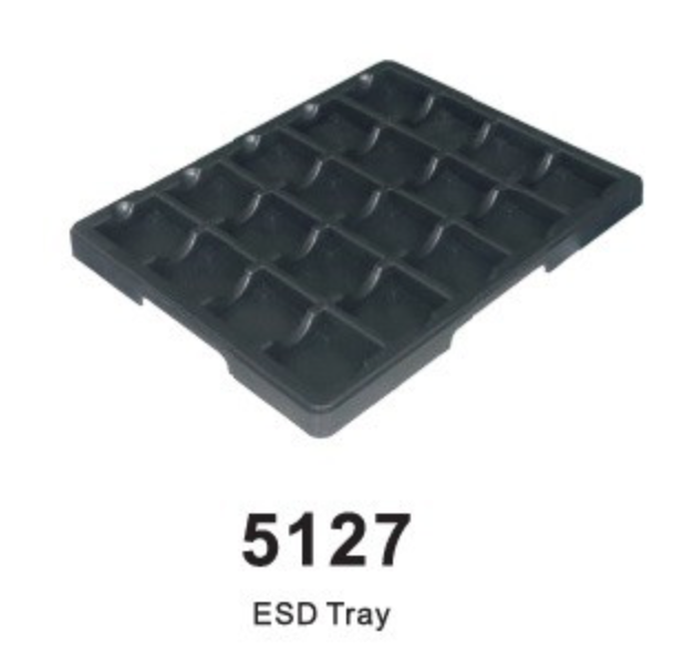 картинка ELK-5127. Антистатический короб (лоток) для хранения компонентов и плат являющийся официальным дистрибьютором в России 