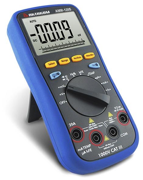 картинка АКТАКОМ АММ-1205. Мультиметр цифровой профессиональный являющийся официальным дистрибьютором в России 