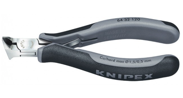 картинка KNIPEX KN-6432120ESD. Кусачки торцевые антистатические являющийся официальным дистрибьютором в России 