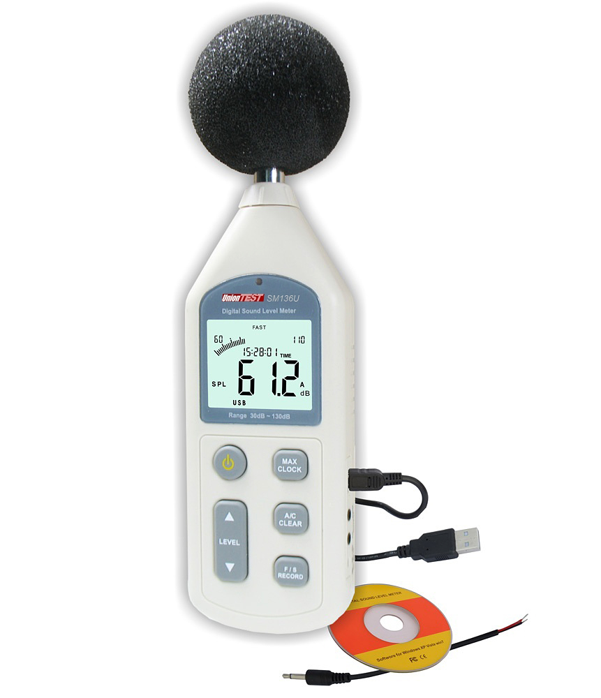 картинка UnionTEST SM136U. Шумомер цифровой являющийся официальным дистрибьютором в России 