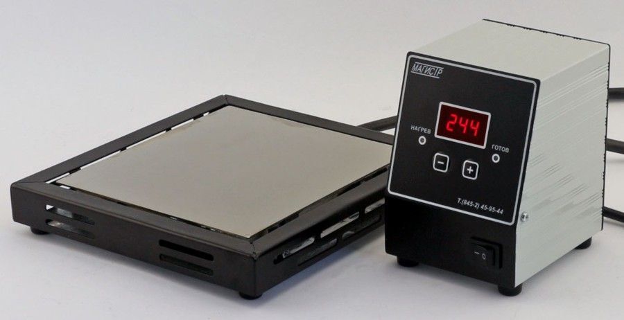 картинка Магистр Ц20-Т3 (170х210мм 36В). Термостол с нержавеющей плитой являющийся официальным дистрибьютором в России 