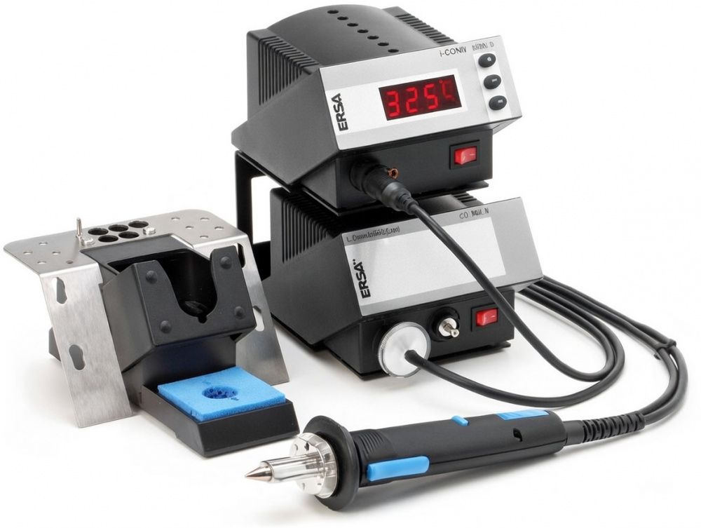 картинка Ersa 0CU100A. Антистатический оловоотсос X-Tool c подставкой и компрессором являющийся официальным дистрибьютором в России 